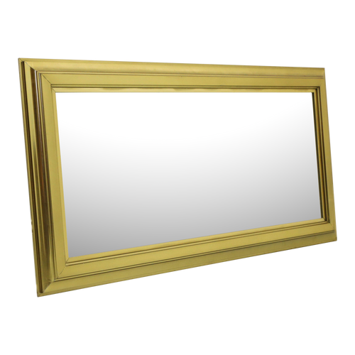 Mid 20th Century Solid Brass Traditional Rectangular Wall Mirror Boyd