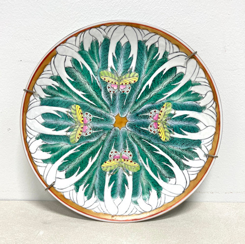 SOLD - ANDREA BY SADEK Porcelain Chinoiserie Famille Vert Bok Choy