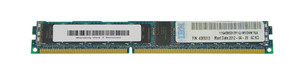 43X5313 - IBM 4GB (1X4GB) 1333MHz PC3-10600 240-Pin Single Rank X4 CL9 ECC Registered DDR3 SDRAM RDIMM IBM Memory for SYSTE