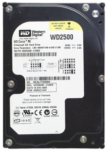 Part No: WD2500SB - Western Digital Caviar Re 250GB 7200RPM EIDE 8MB Cache 3.5-inch Hard Drive