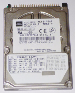 Part No: HDD2149 - Toshiba MK1214GAP 12 GB 2.5 Plug-in Module Hard Drive - IDE Ultra ATA/66 (ATA-5) - 4200 rpm - 1 MB Buffer