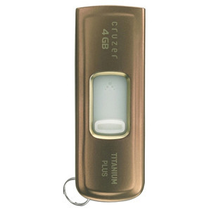 Part No: SDCZ28-004G-A11 - SanDisk 4GB Cruzer Titanium Plus U3 Smart USB 2.0 Flash Drive - 4 GB - USB