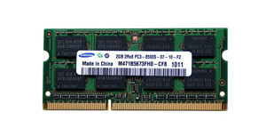 M471B5673FH0-CF8 - Samsung 2GB 1066MHz PC3-8500 CL7 2RX8 DDR3 SDRAM SoDimm SAMSUNG Memory for Laptop