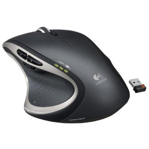Part No: 930763-0403 - Logitech MX500 Optical Mouse With USB and PS/2 Adapter and MX Optical Engine (Black with Silver)
