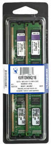 Part No: KVR13N9K2/16 - Kingston 16GB (2x8GB) 1333Mhz PC3-10600 Cl9 1.50v Non-ECC Unbuffered DDR3 SDRAM 240-Pin Dimm Memory