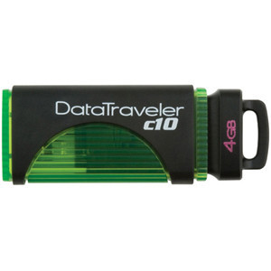 Part No: DTC10/4GB - Kingston 4GB DataTraveler C10 USB 2.0 Flash Drive - 4 GB - USB - External