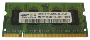 Part No: M470T2864EH3-CF7 - Samsung 1GB DDR2 SDRAM Memory Module 800 MHz DDR2-800/PC2-6400 NON-ECC UNBUFFERED 200-Pin SoDimm Laptop Memory