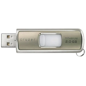 Part No: SDCZ7-2048-A10RB - SanDisk 2GB Cruzer Titanium U3 USB2.0 Flash Drive - 2 GB - USB
