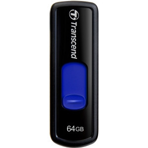 Part No: TS64GJF500 - Transcend JetFlash 500 64 GB USB 2.0 Flash Drive - Black - External