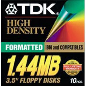 Part No: MF-2HDIF - TDK 1.44MB Floppy Disk - 1.44 MB
