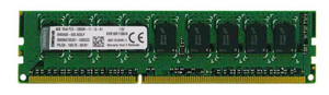 Part No: KVR16R11S8/4I - Kingston 4GB Module DDR3 1600Mhz Intel Validated 4 GB DDR3 SDRAM 1600 Mhz 1.50 V ECC Registered 240-Pin Dimm