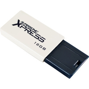 Part No:PSF16GXPUSB - Patriot Memory Extreme Performance Supersonic Xpress 16 GB USB 3.0 Flash Drive - Black White - 1 Pack - External
