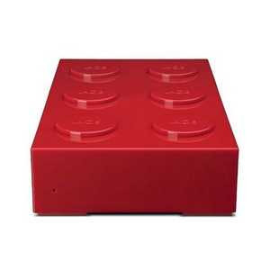 Part No: 301844U - LaCie Brick 1 TB External Hard Drive - Red - USB 2.0 - 7200 rpm