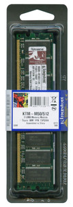 Part No: KTM-M50/512 - Kingston 512MB PC3200 DDR-400MHz non-ECC Unbuffered CL3 184-Pin DIMM Memory Module