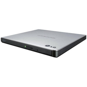 LG Electronics GP65NS60 8X USB 2.0 Ultra Slim Portable DVD±RW External Drive w/ M-DISC, (Silver)
