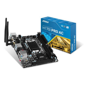 MSI H170I PRO AC LGA1151/ Intel H170/ DDR4/ SATA3&USB3.1/ M.2/ Wifi/ A&GbE/ Mini-ITX Motherboard
