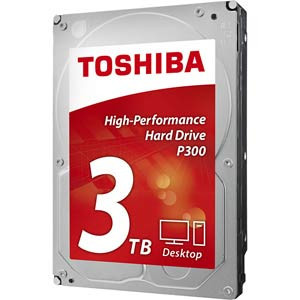 Toshiba P300 Series 3TB SATA 6.0Gb/s 7200RPM 64MB Cache 3.5 Internal Desktop Hard Drive  Kit