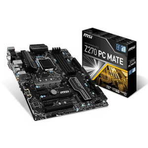 MSI Z270 PC MATE LGA1151/ Intel Z270/ DDR4/ 2-Way CrossFireX/ SATA3&USB3.1/ M.2/ A&GbE/ ATX Motherboard