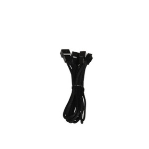 Bitfenix Alchemy Multisleeved 60cm 3Pin Fan Male to 3x 3Pin Fan Female Adapter Cable (Black)