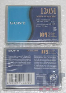 Part No: DGD120M - Sony DDS 2 Tape Cartridge - DAT - DDS-2 - 4 GB (Native) / 8 GB (Compressed) - 5 Pack