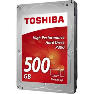 Toshiba P300 Series 500GB SATA 6.0Gb/s 7200RPM 64MB Cache 3.5 Internal Desktop Hard Drive  Kit : HDWD105XZSTA