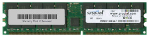 Part No: CT25672Y40B - Crucial 2GB PC3200 DDR-400MHz ECC Registered CL3 184-Pin DIMM Dual Rank Memory Module