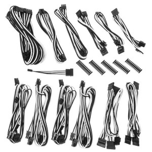 BitFenix ALCHEMY 2.0 PSU CABLE KIT for EVGA SuperNOVA T2/P2/G2 Power Supply, EVG-SERIES - Black/White (BFX-ALC-EVGKW-RP)
