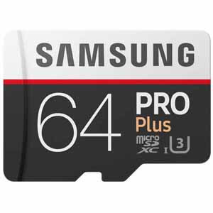 Samsung MicroSDXC PRO Plus Memory Card w/ Adapter 64GB