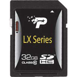 Patriot LX Series 32GB Secure Digital High-Capacity (SDHC) Flash Card Class 10, model# PSF32GSDHC10