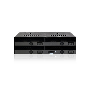 ICY DOCK FlexiDOCK MB524SP-B 4x 2.5 inch SSD Dock Trayless Hot-Swap SATA /SAS Mobile Rack for Ext 5.25 inch Bay