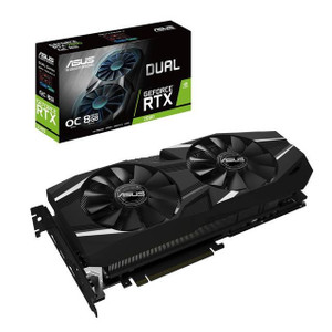 Asus NVIDIA DUAL RTX2080 Overclocked Edition 8GB GDDR6 HDMI/3DisplayPort/USB Type-C PCI-Express Video
