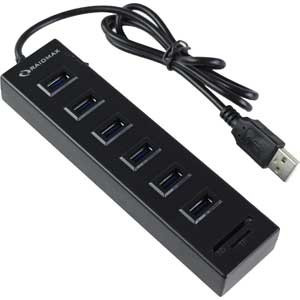 Raidmax 2-In-1 Combo 6 Port USB 2.0 Hub + USB 2.0 Card Reader RA-019
