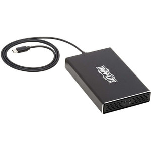 Tripp Lite USB C to Dual M.2 SATA SSD/HDD Enclosure Adapter 3.1 Gen 2 Black - U457-2M2-SATAG2