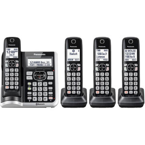 Panasonic Link2Cell KX-TGF57 Bluetooth/DECT 6.0 1.93 GHz Cordless Phone - Silver - KX-TGF574S