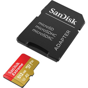 SanDisk Extreme 512 GB Class 10/UHS-I (U3) microSDXC - SDSQXA1-512G-AN6MA