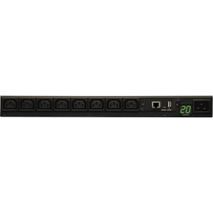 Tripp Lite PDU Monitored 208V-240V 20A C13 8 Outlet L6-20P Horizontal 1URM TAA - PDUMNH20HV