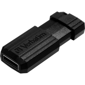 Verbatim 8GB PinStripe USB Flash Drive - Black (400 Bulk) - 58612