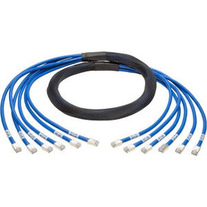 Tripp Lite 15ft Augmented Cat6 Cat6a Pre-Terminated Copper Trunk Bundle 6xRJ45 M/F 15' - N261-015-6MF-BL