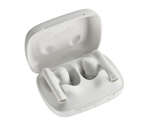HP Poly Poly Voyager Free 60 UC White Sand Earbuds +BT700 USB-A Adapter +Basic Charge Case - 7Y8L3AA