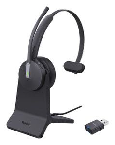 Yealink WH64 Hybird Mono with Charging Stand Teams Headset Wireless Head-band Office/Call center USB Type-C Bluetooth Black - 1208698
