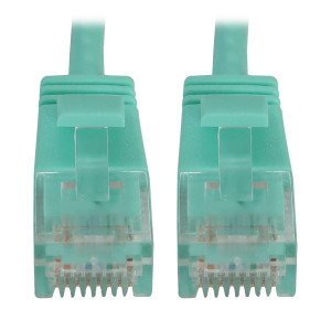 Tripp Lite N261-S01-AQ networking cable Aqua color 11.8" (0.3 m) Cat6a U/UTP (UTP)