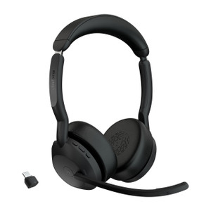 Jabra Evolve2 55 Headset Wired & Wireless Head-band Office/Call center Bluetooth Charging stand Black - 25599-999-899-01