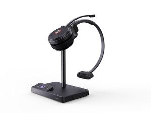 Yealink WH62 Mono Teams Headset Wireless Head-band Office/Call center Micro-USB Charging stand Black - WH62-MONO-TEAMS