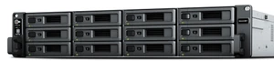 Synology RackStation RS2423+ NAS/storage server Rack (2U) Ryzen Embedded V1780B 8 GB DDR4 0 TB DiskStation Manager Black, Gray
