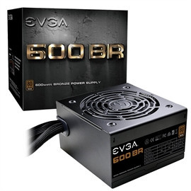 EVGA Power Supply 100-BR-0600-K1 600 BR 600W 80+BRONZE 12V PCI Express 120mm Long SleeveBearing
