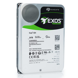 Seagate Hard Drive ST24000NM002H 24TB Exos X24 HDD 3.5 SATA 7200 ISE Bare