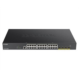 D-Link Networking DGS-1250-28XMP-6KV 28Port Gigabit PoE Switch including 4 10G SFP+ Ports 370 Watts