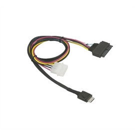 Supermicro Cable CBL-SAST-1011 75cm OCuLink to PCI Express U.2 with Power Cable BrownBox
