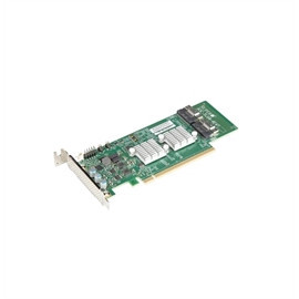 Supermicro Accessory AOC-SLG4-4E4T-O Quad-Port Gen-4 Internal NVMe Host Bus Adapter Brown Box