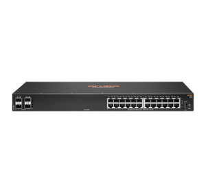 HPE Aruba Networking 6100 24G 4SFP+ Managed L3 Gigabit Ethernet (10/100/1000) 1U Black - JL678A#ABA